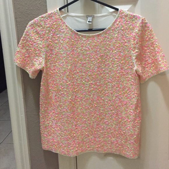 J. Crew Cluster Sequin Tee