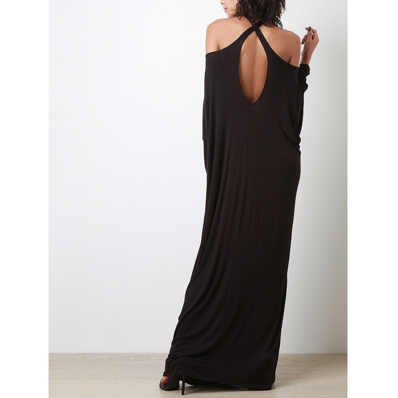 The Appeal Cold Shoulder Cross Maxi Dress - Picture 3 of 4