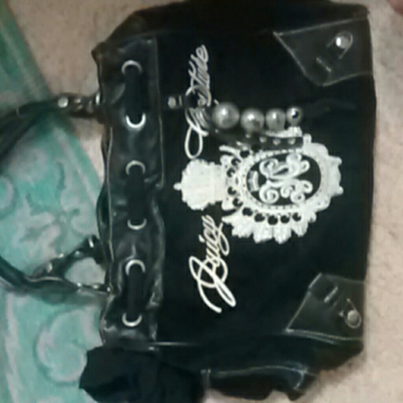 Black juicy couture velour Large purrse