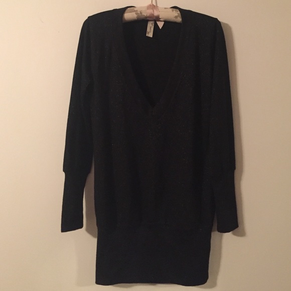 UNIX Black Sparked Sweater/Mini Dress