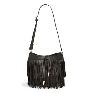 Ivanka Trump Black 'Briarcliff' Fringe Bucket Bag