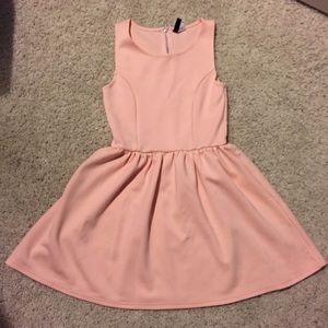 Pink H&M Spandex Skater Dress
