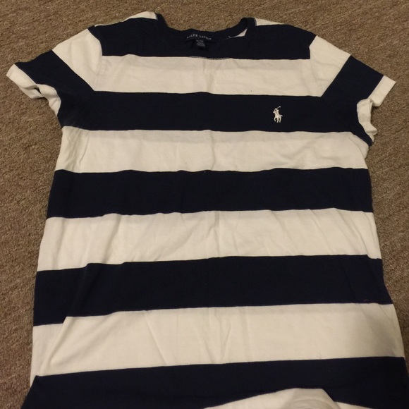 Womens striped polo shirt