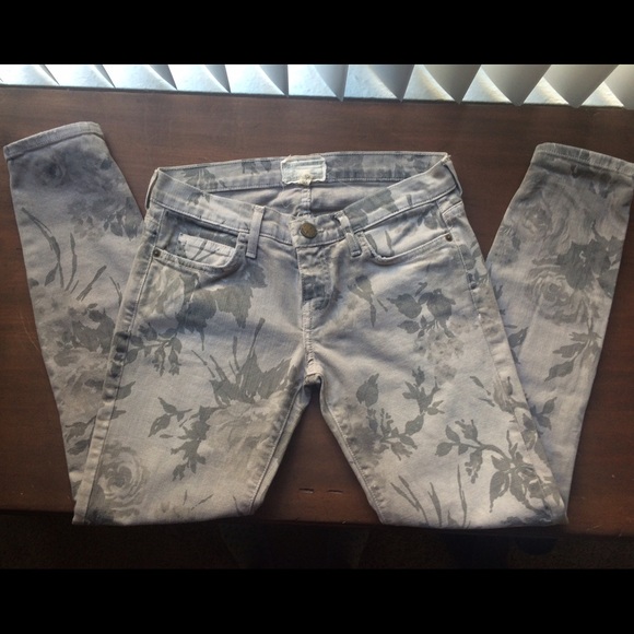 Current/Elliot Grey floral jeans.