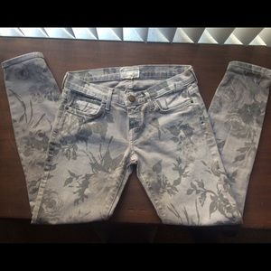 Current/Elliot Grey floral jeans.