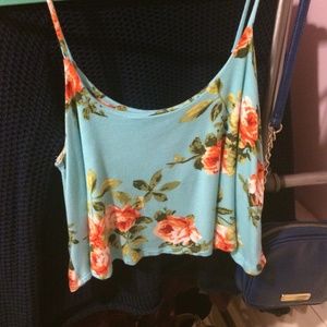 Blue Floral Tank