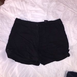 Black Linen shorts