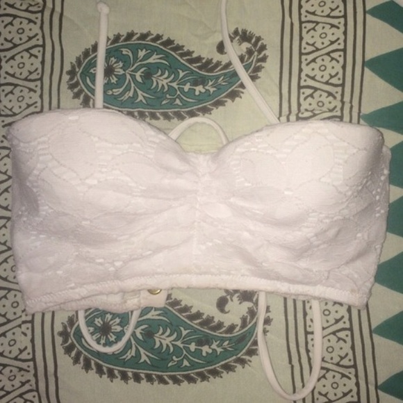 Lace Long Line Bikini Top