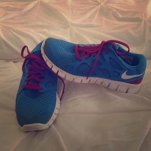 Blue Nike Running Shoes. Only worn once!!!