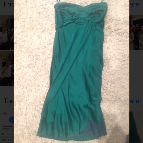 Banana republic slim strapless silk dress