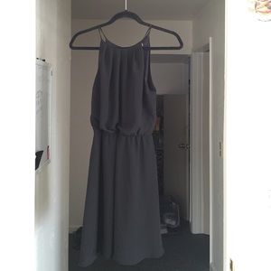 Elegant black chiffon dress