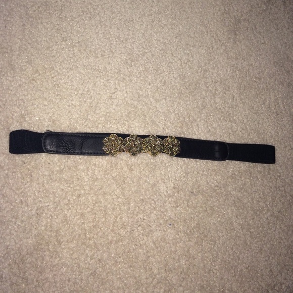 Black and gold waist belt-elastic