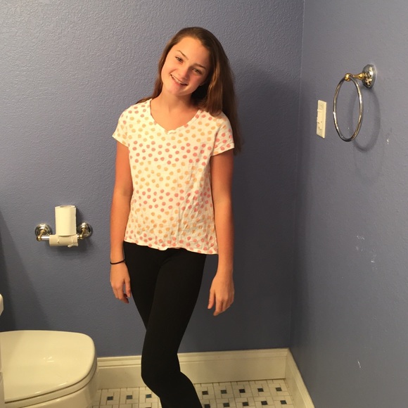 Orange and pink polka dot shirt - Picture 1 of 4