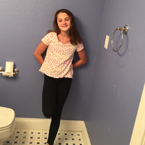 Orange and pink polka dot shirt - Picture 3 of 4