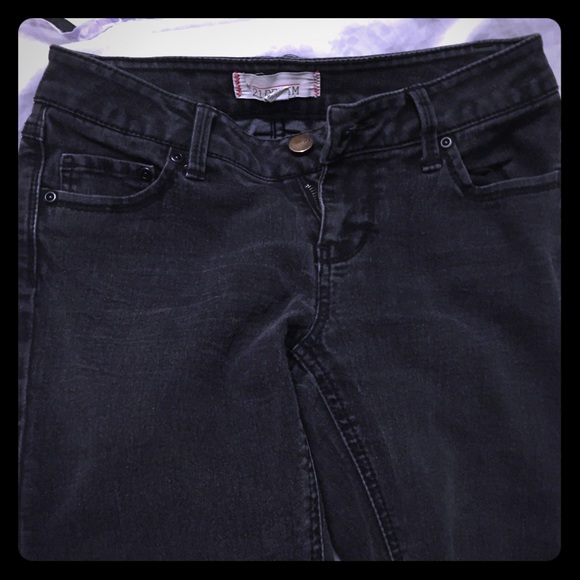 F21 Black Faded Jeans