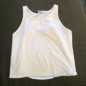 White tank crop top