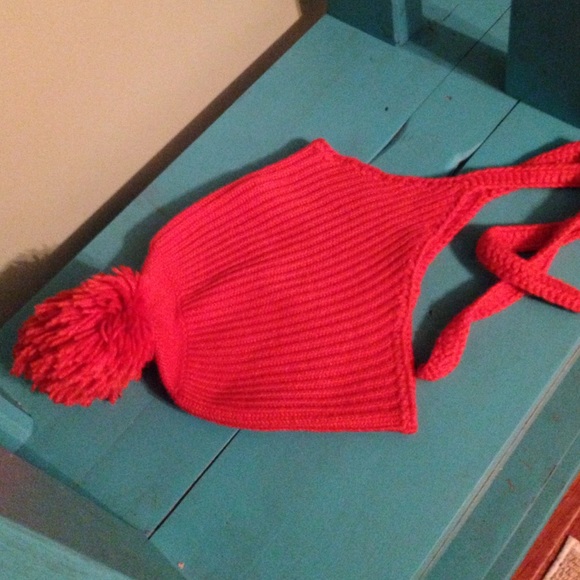Orange knit hat