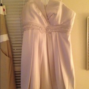 BCBG strapless ivory cocktail dress