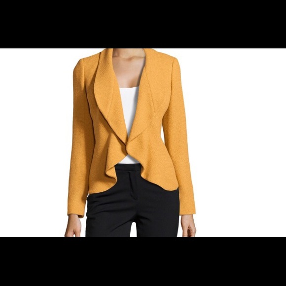 LAFAYETTE 148  trula tweed ruffled open blazer - Picture 1 of 4