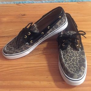 Cheetah-print Sperry Boat Shoes