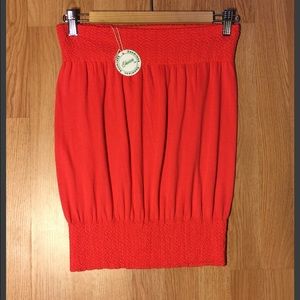 Salmon Strapless Shirt