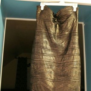 NWT Gold and black bodycon dress