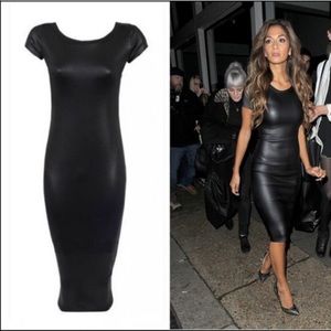 💕SALE💕 Faux leather dress black NWOT