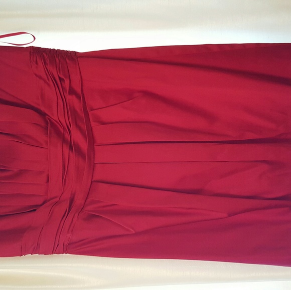 White House Black Market NEW red strapless dress