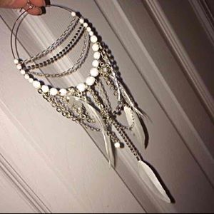 Large Bebe feather earrings