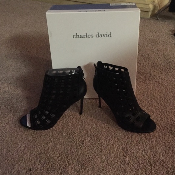 Charles David caged open toe bootie