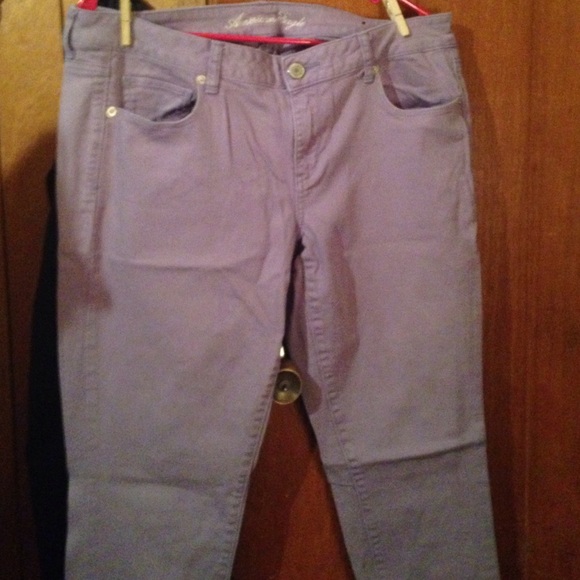 american eagle purple jeans