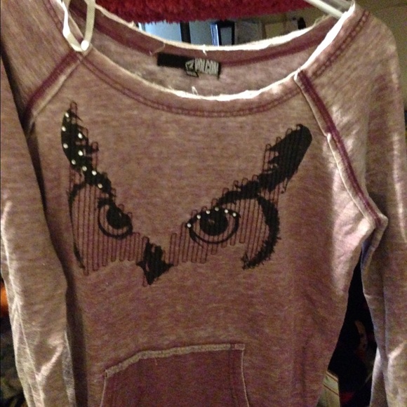 Owl off the shoulder sweater