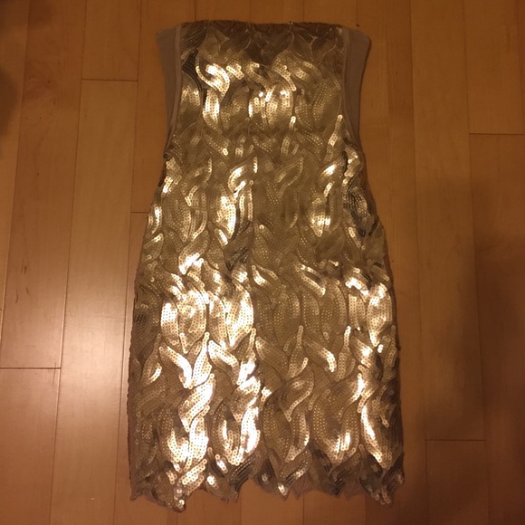 Gold sequin BEBE dress