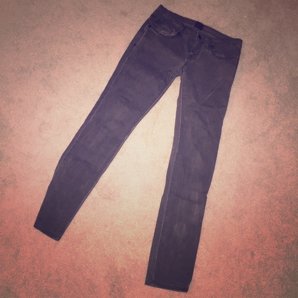 Dark grey denim skinny jeans by Anoname