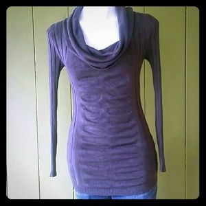 RE POSH!!!  Gray cowl collar fitted Shirt