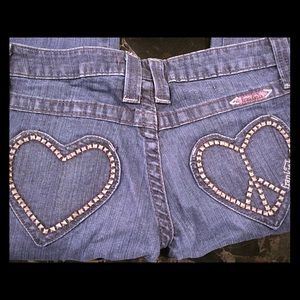 Frankie B Peace Sign Skinny Jeans