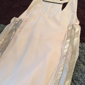 Embellished ivory holiday dress