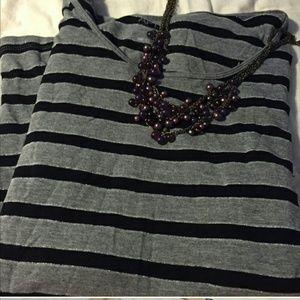 RE POSH black and grey striped sweater