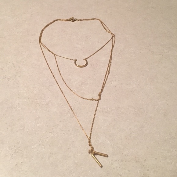 Half Moon 3 layering necklace