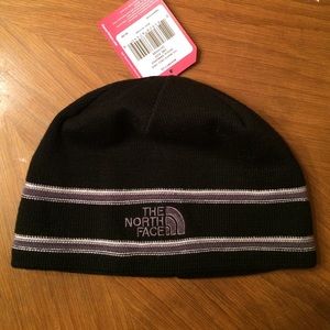 North face black wool cap
