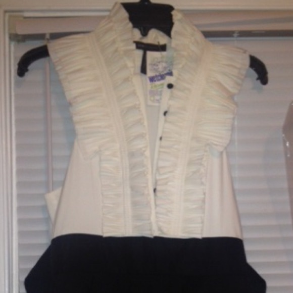 BCBG - Tuxedo Black & White cocktail dress