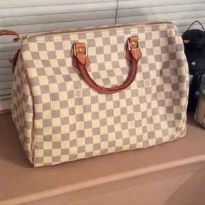 Authentic LV Damier Azure Speedy 35