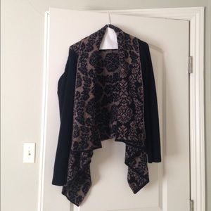 Navy floral cardigan