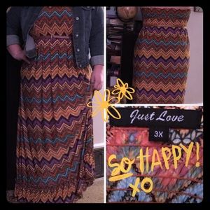Maxi Chevron hippie chic dress ✌🏻️