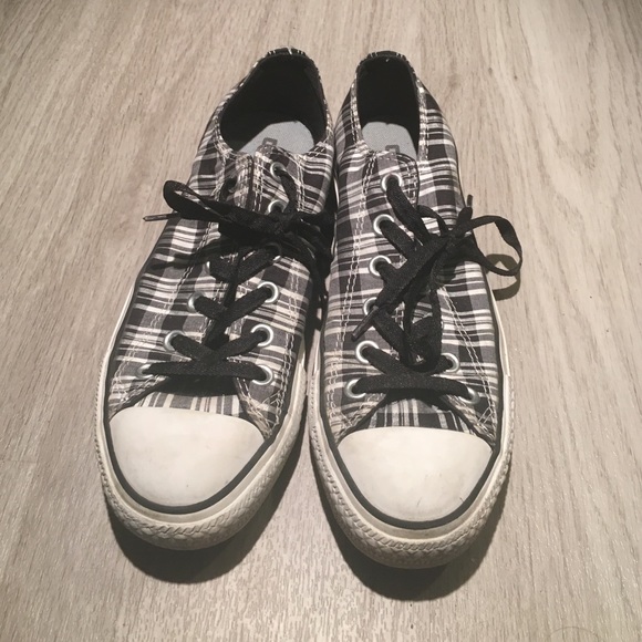 Black and white Converse sneakers
