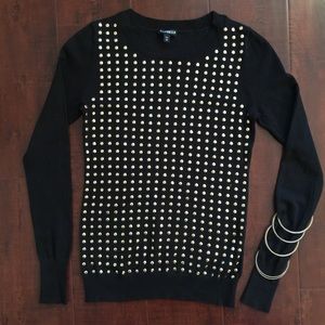 Gold Stud Black Sweater