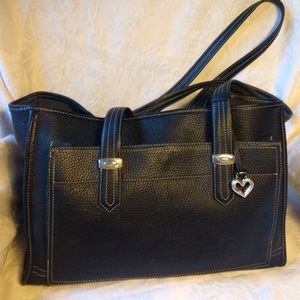 Brighton black leather tote