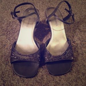 Shimmering Silver Heels
