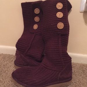 Knit Burgundy Uggs