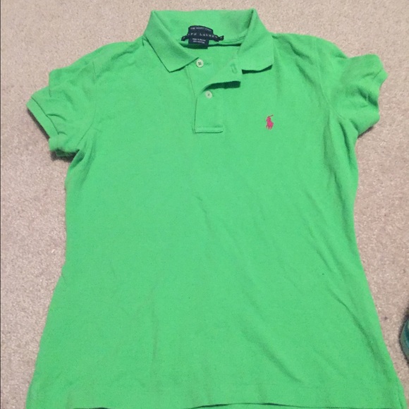 Green polo shirt